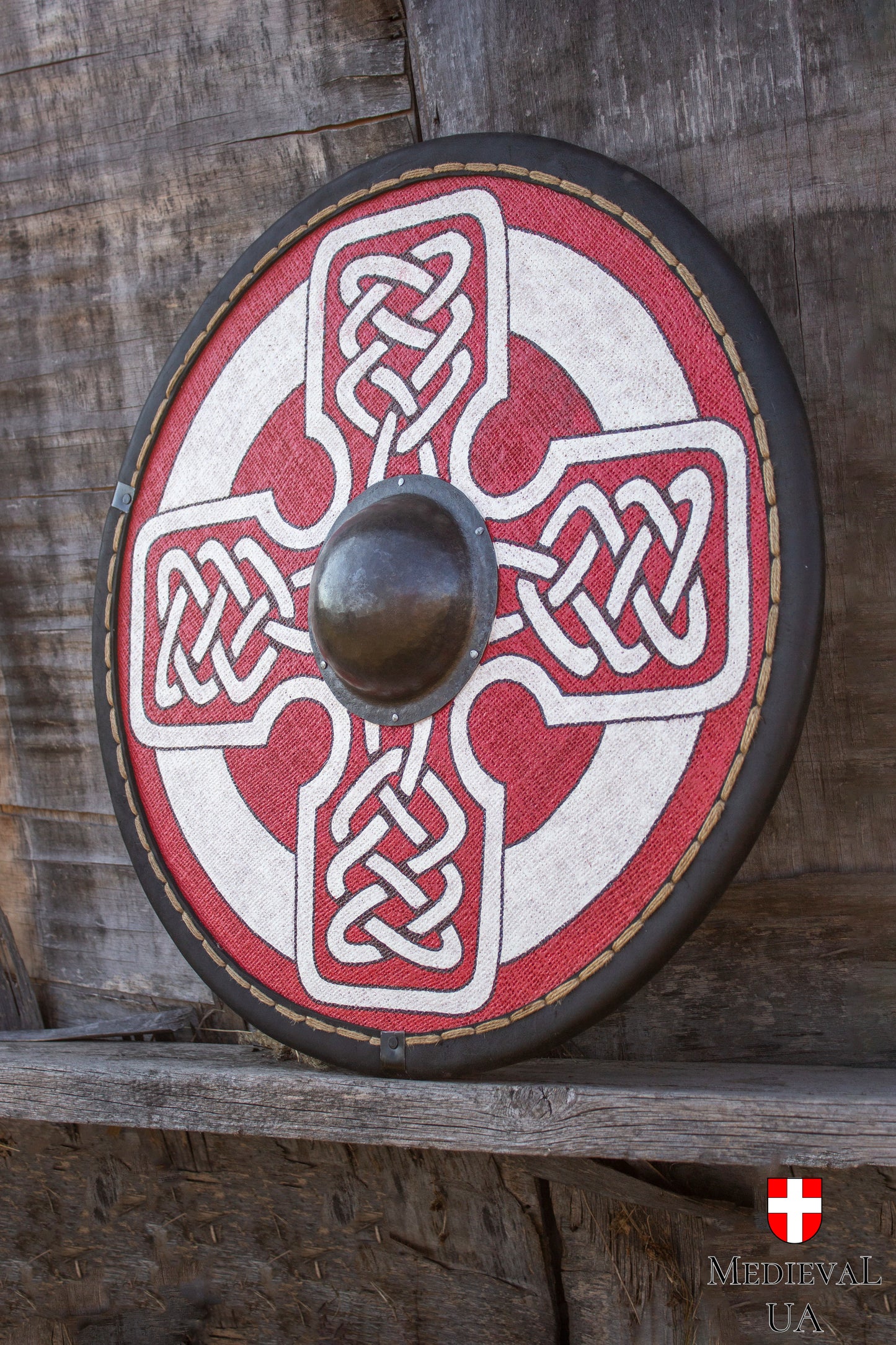Viking round shield "Celtic cross", D=70cm