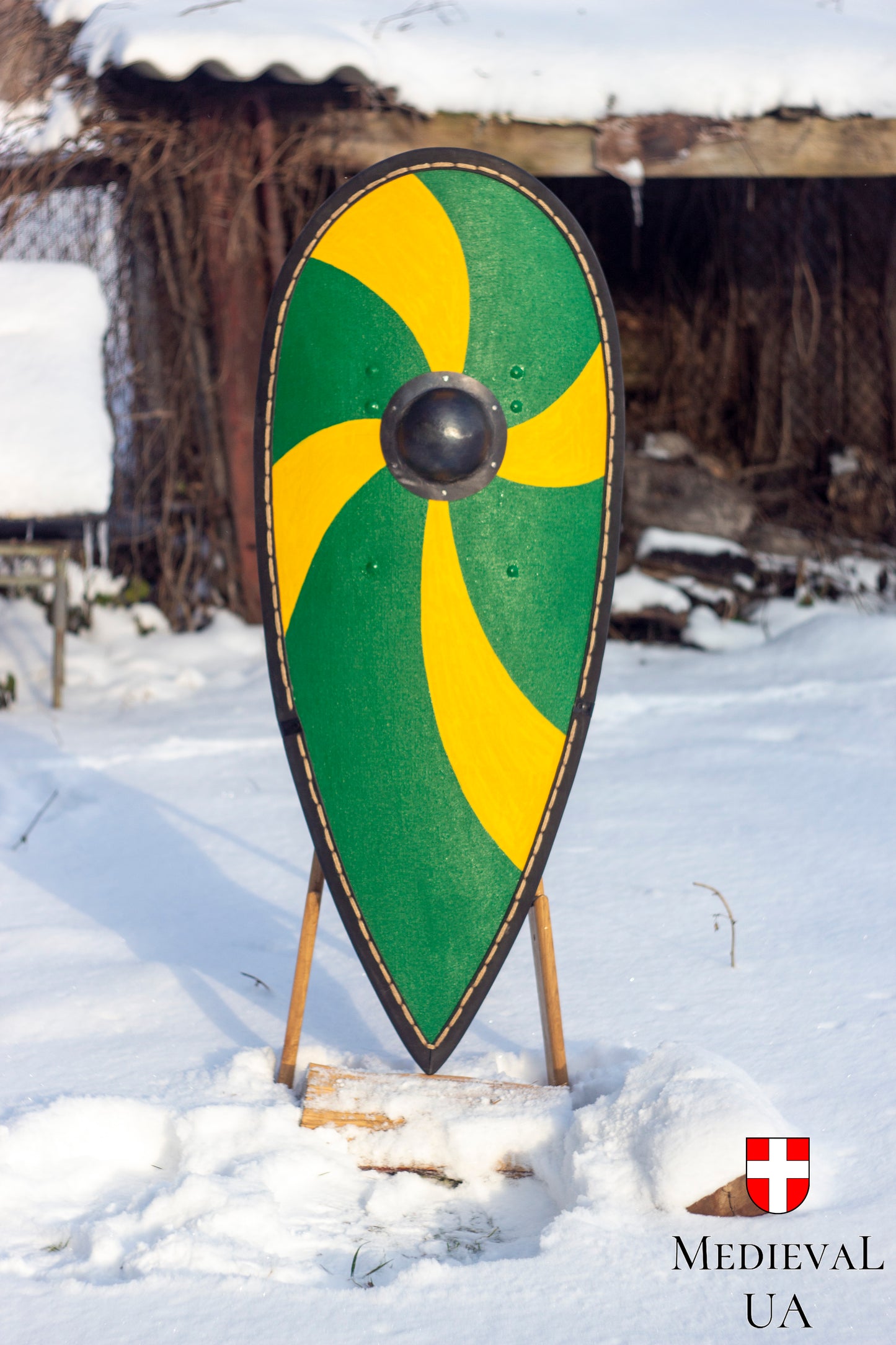 Norman kite shield with metal shield boss
