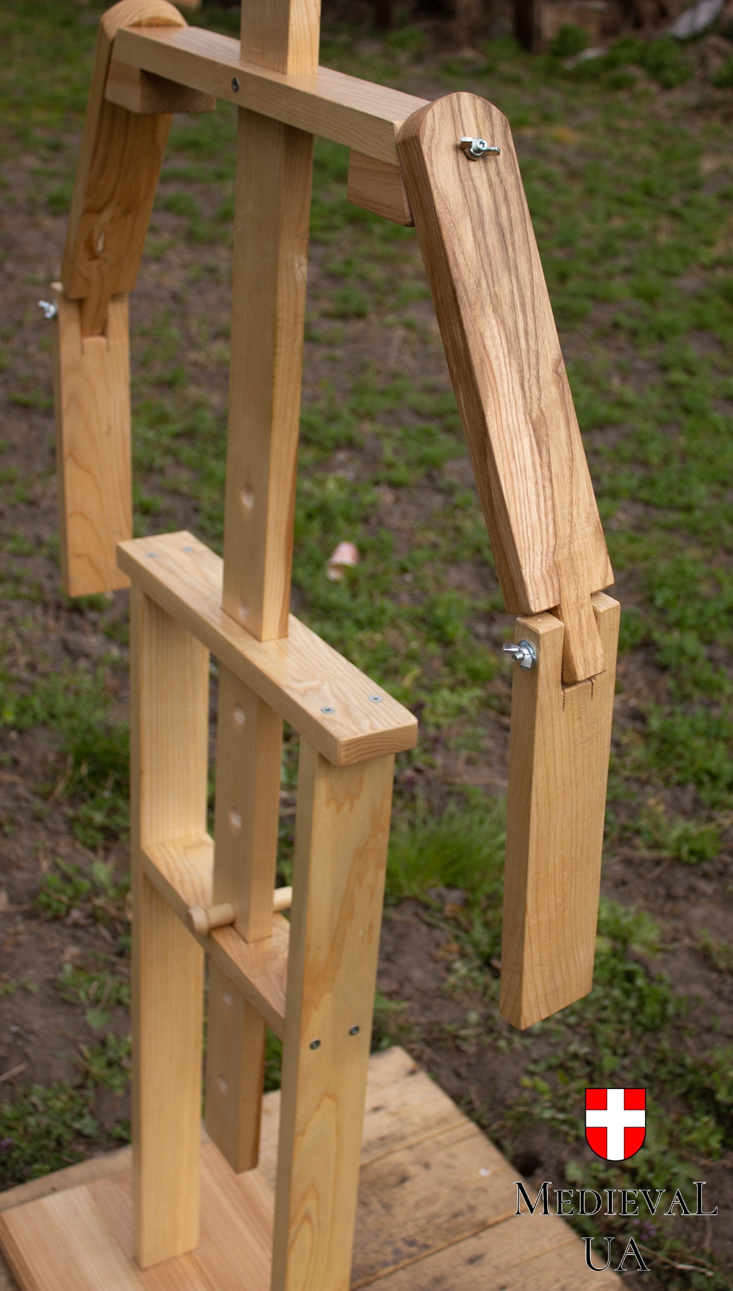 Wooden stand for medieval armor