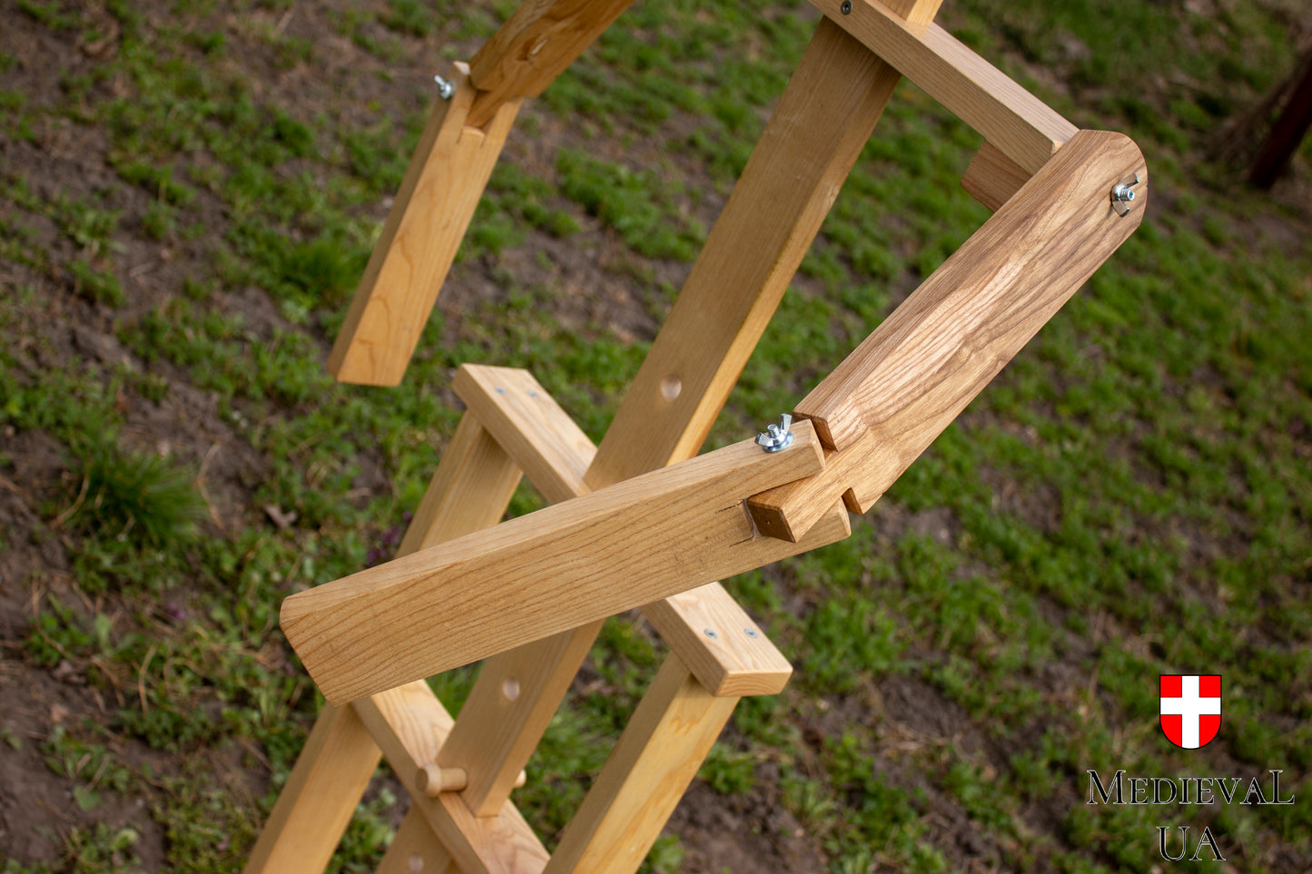 Wooden stand for medieval armor