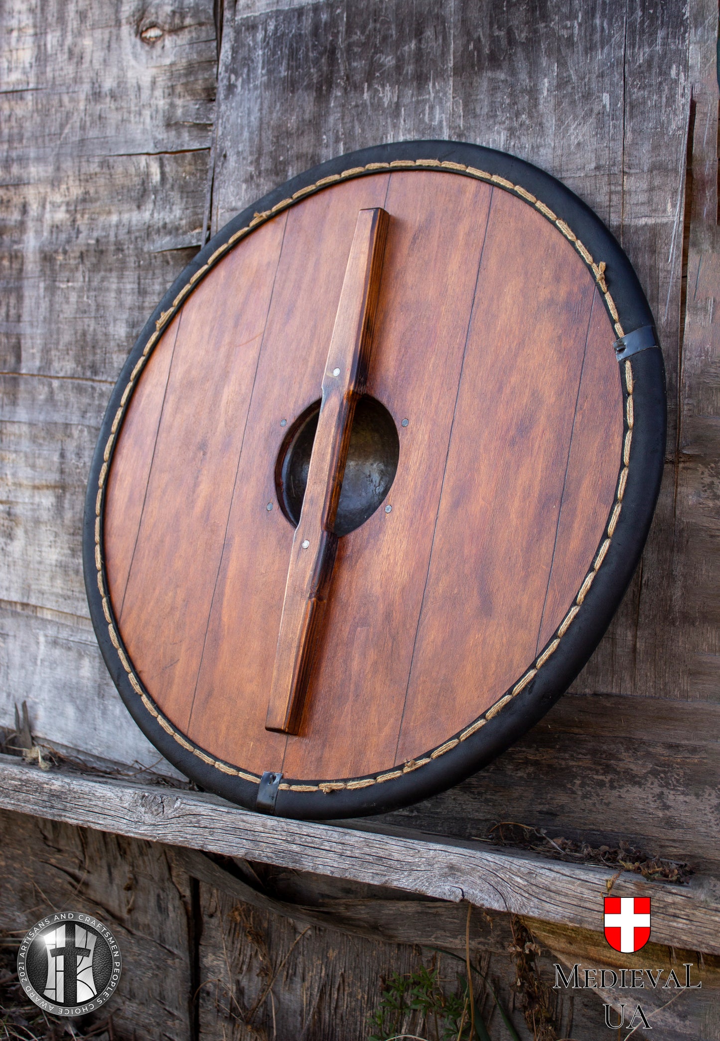 Viking round shield "Celtic cross", D=70cm