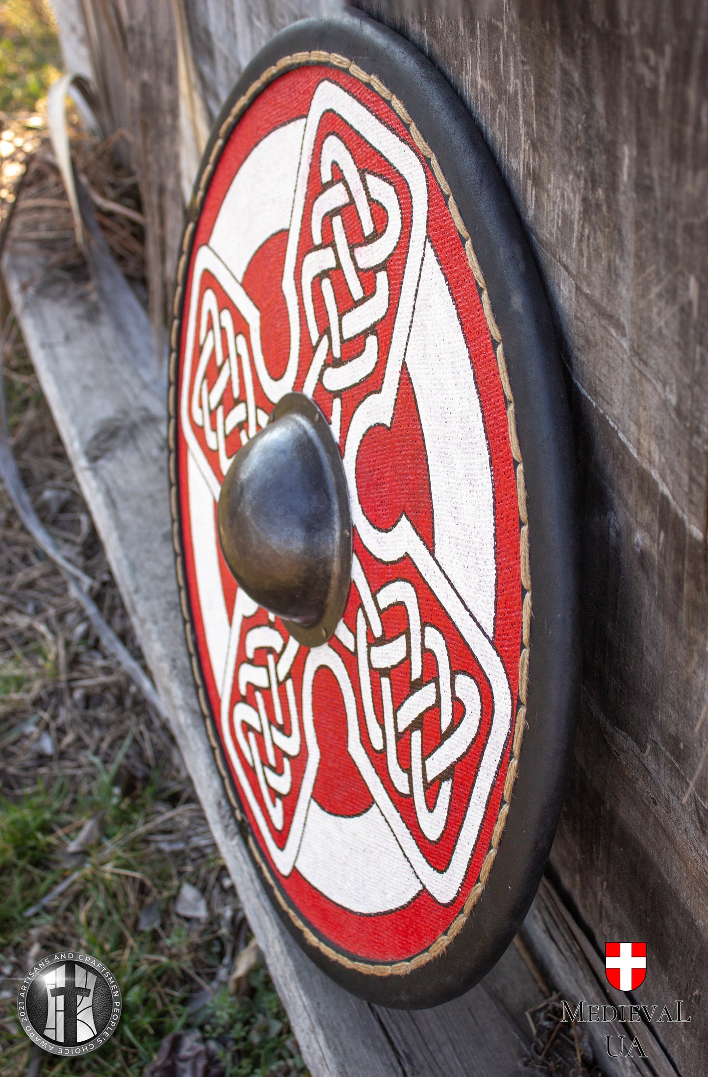Viking round shield "Celtic cross", D=70cm