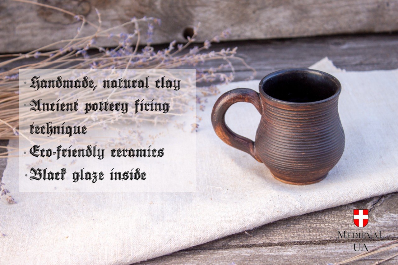 Coffee & Tea Mug Set – Handmade Clay Pair | MedievalUA