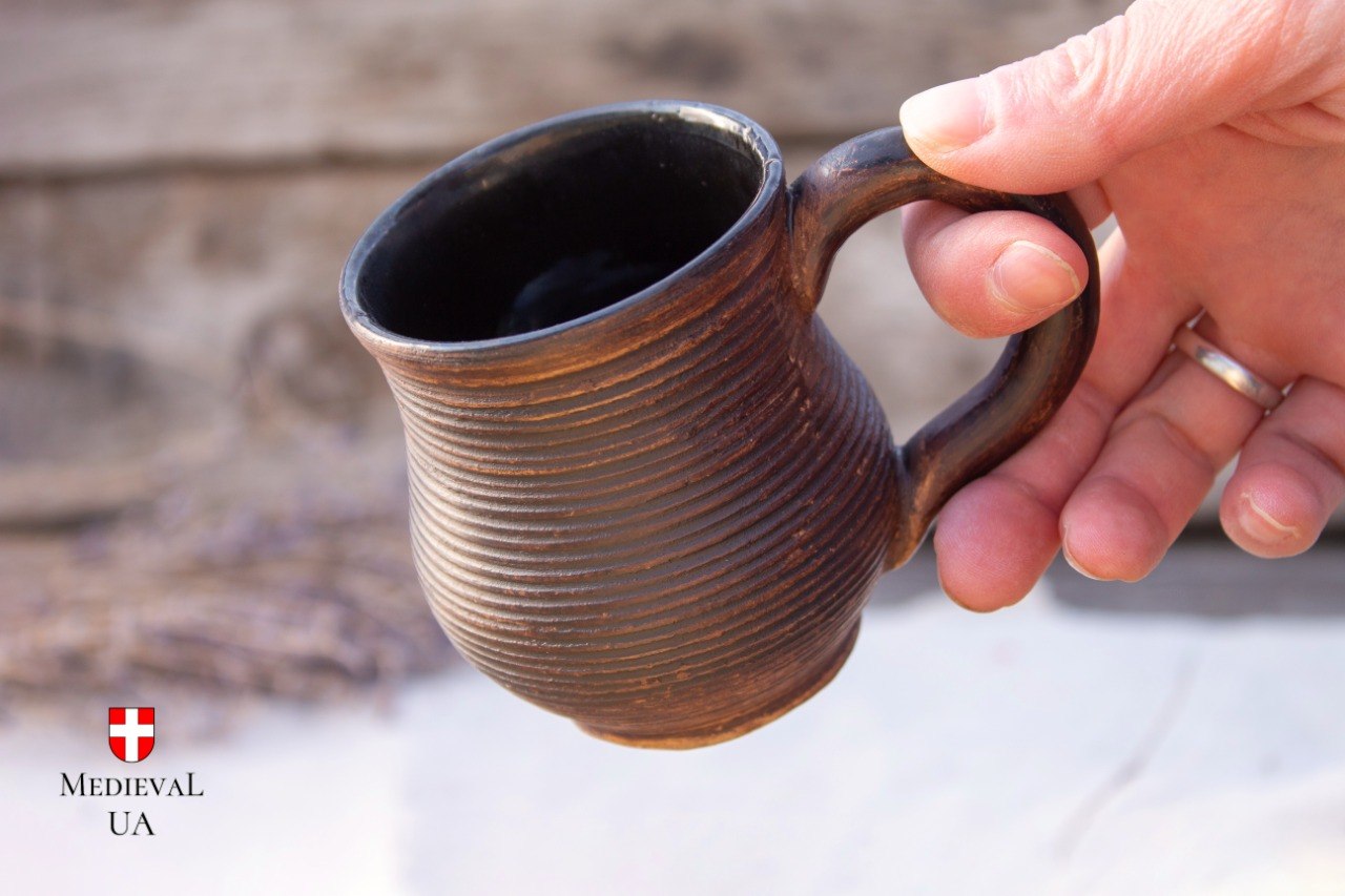Coffee & Tea Mug Set – Handmade Clay Pair | MedievalUA