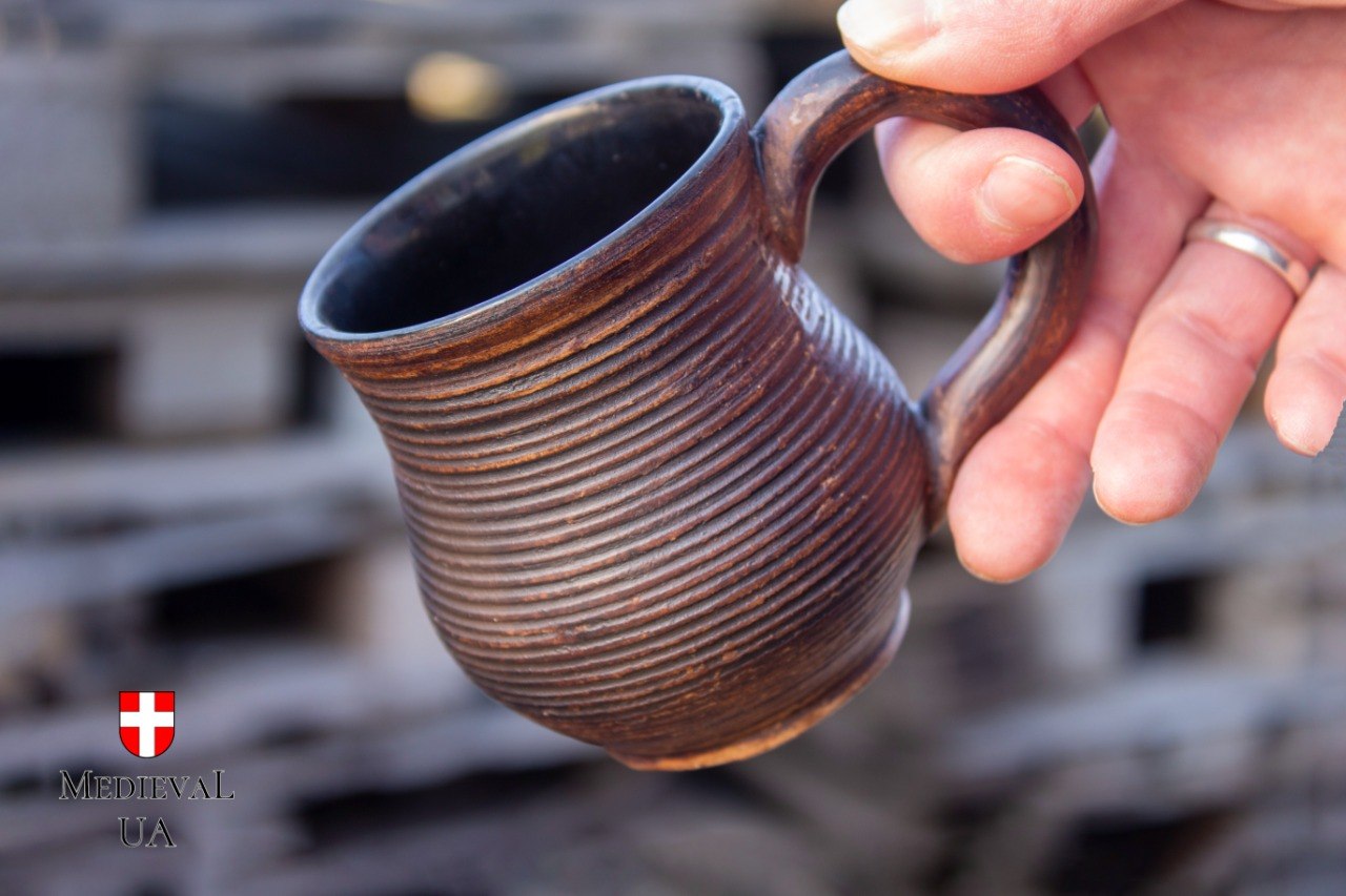 Coffee & Tea Mug Set – Handmade Clay Pair | MedievalUA