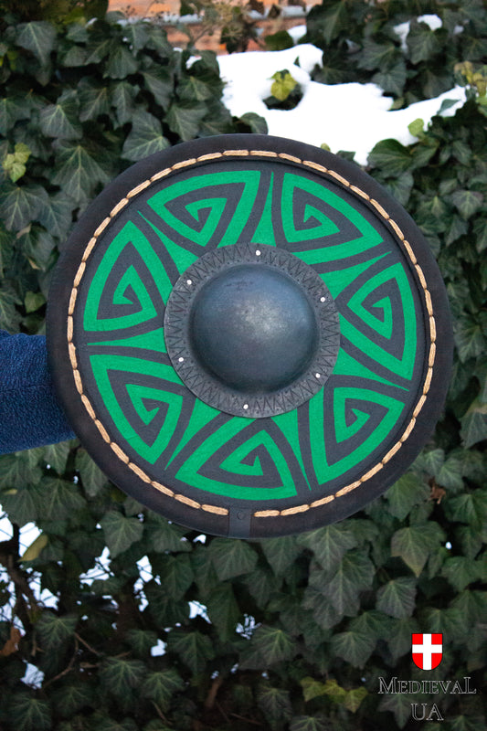 Round shield "GEMA" - Green color