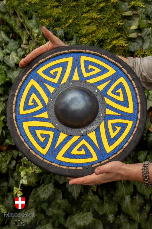 Round shield "GEMA" - Blue color