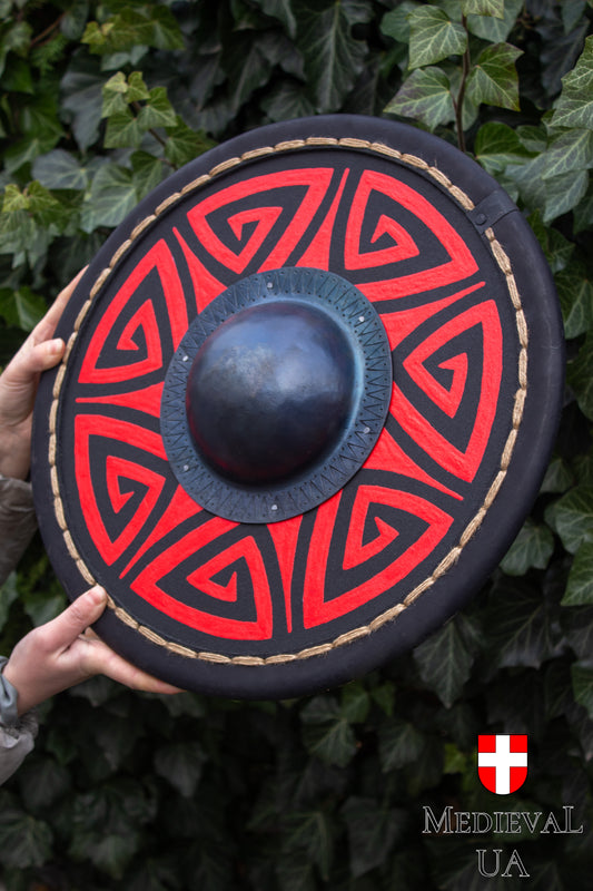 Round shield "GEMA" - Red color